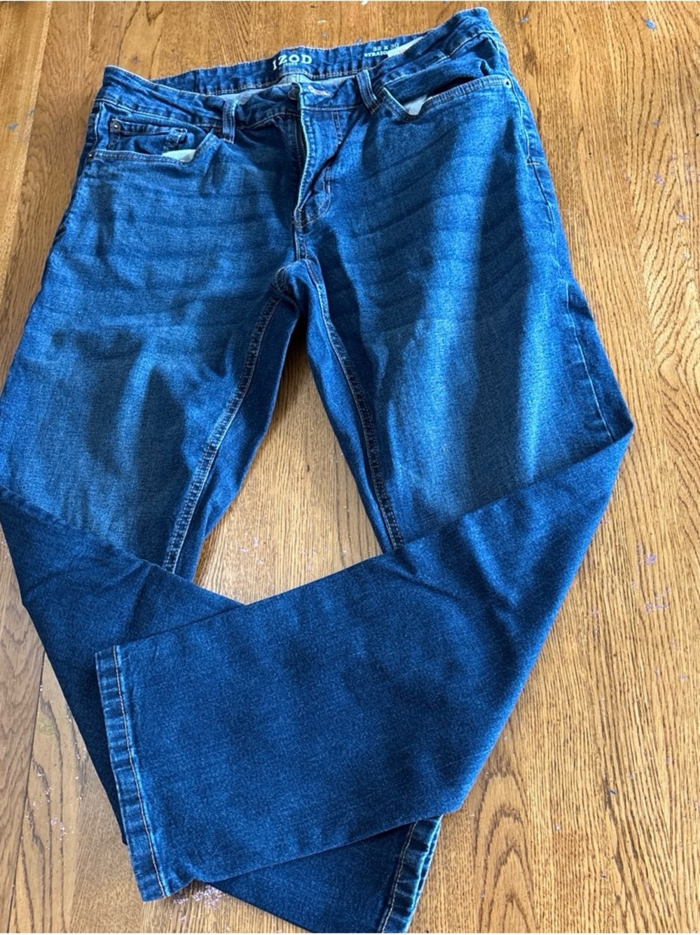 IZOD Navy Blue Straight-Fit Jeans — 32x30